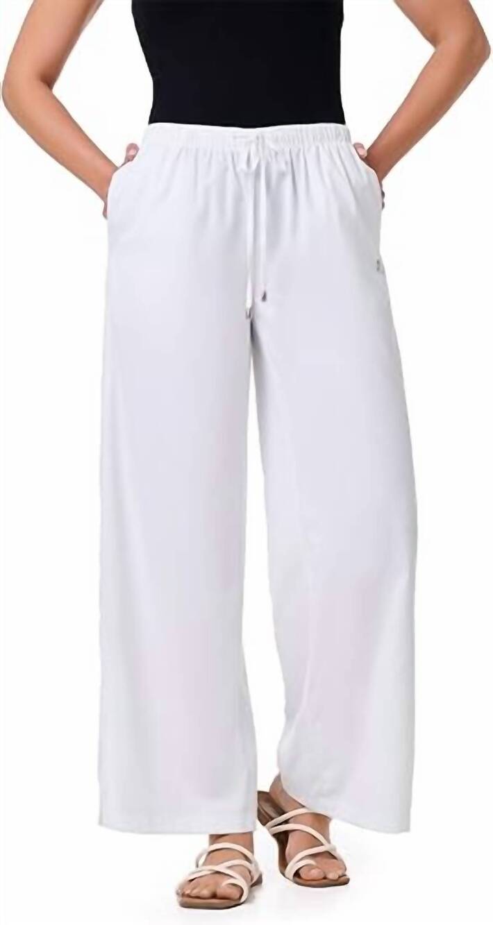 NEW COOLIBAR petra wide leg pant in white